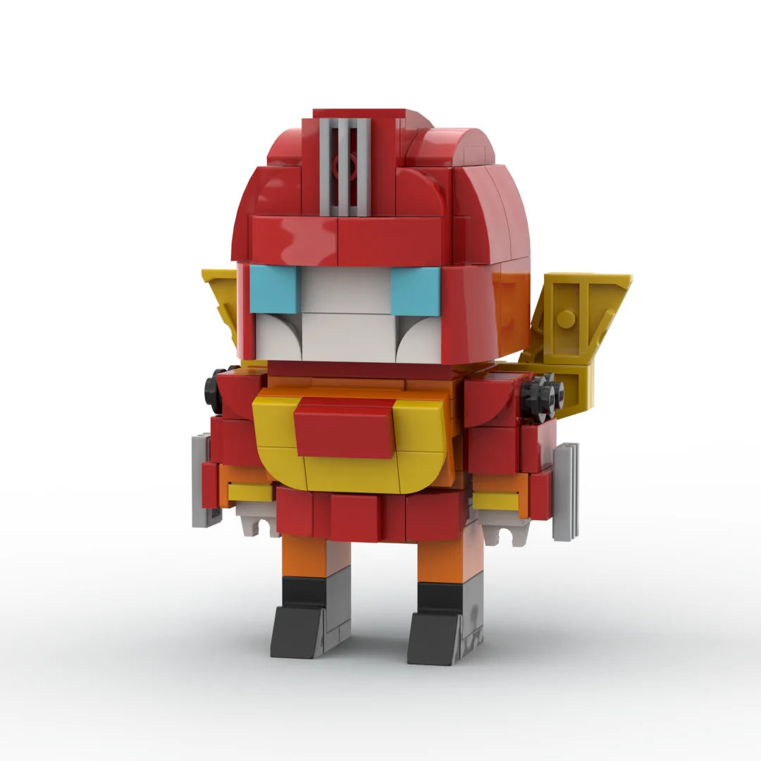 Transformers-Figur Rodimus Prime – kompakter rot-goldener Brick-Kriegsführer