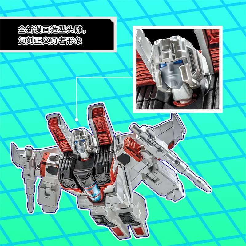 Transformers-Starscream-Shattered-Glass-Figur – gelenkiger Roboter, 16 cm