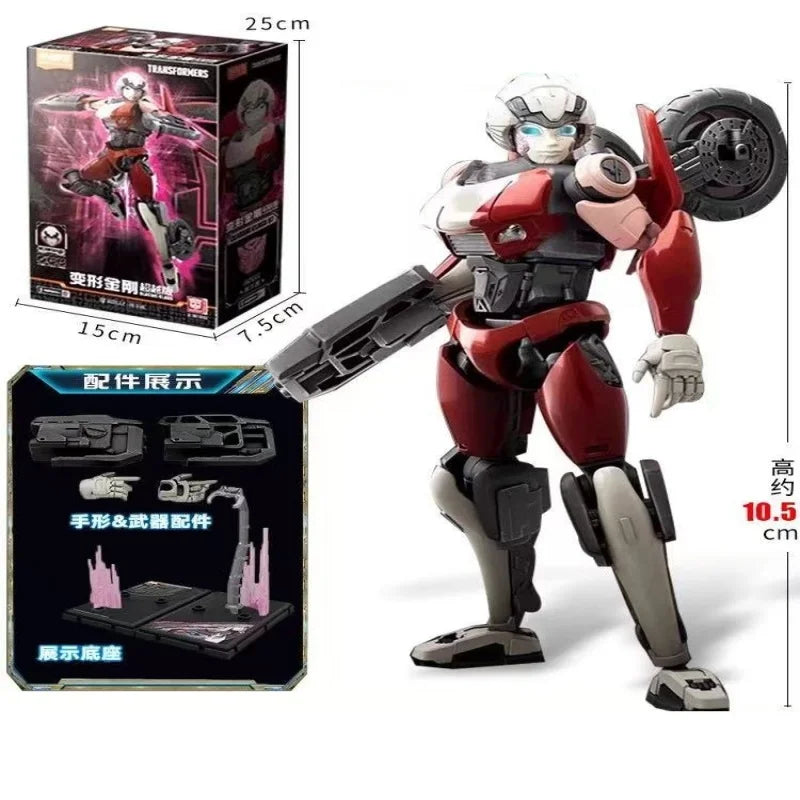 Transformers-Figur Arcee, bordeauxrot – Bohrhammer, Technikdatenblatt-Set