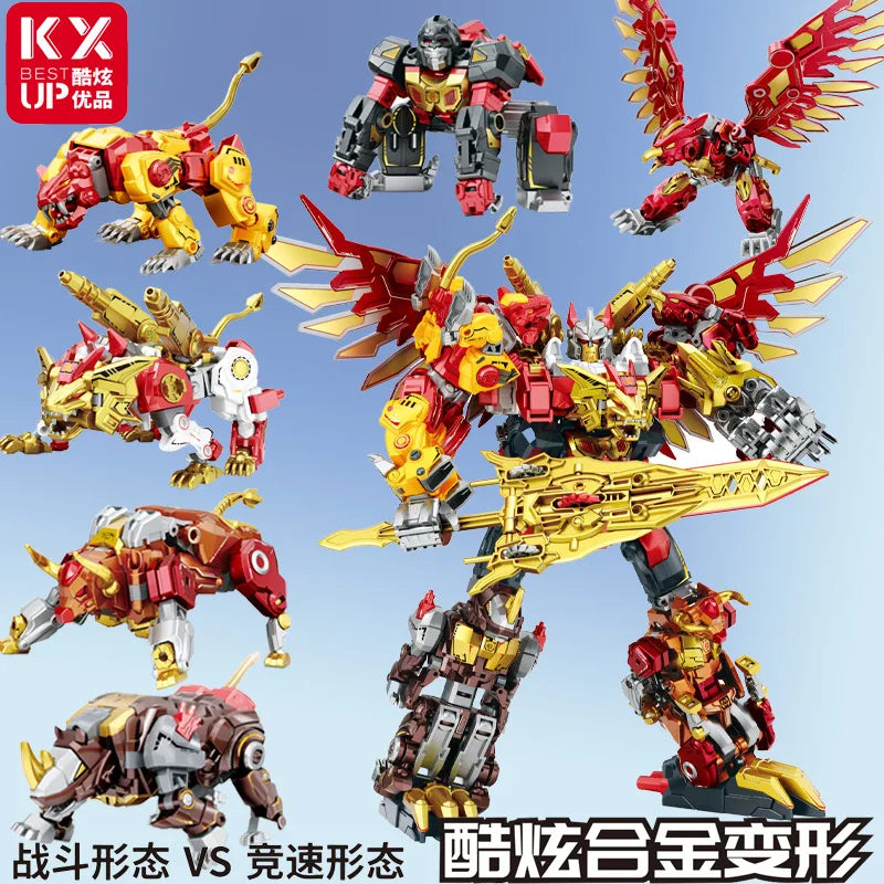 Transformers-Figur Dinoking KX Gold Phoenix — Doppelmodus für Kampf und Geschwindigkeit, ohne Verpackung