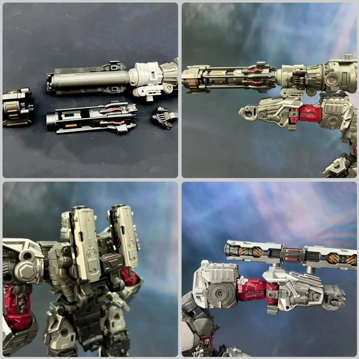 Transformers-4-in-1-Roboterspielzeug aus Metall – Nashorn- und Anführer-Set