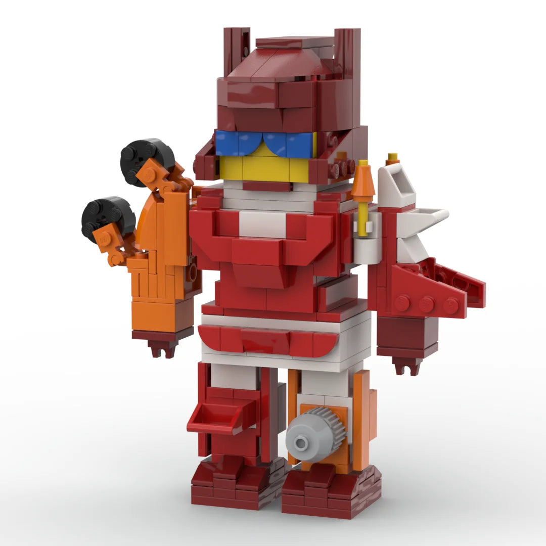 Transformers-Figur Computron – riesiger rot-oranger Brick-Kombinierer