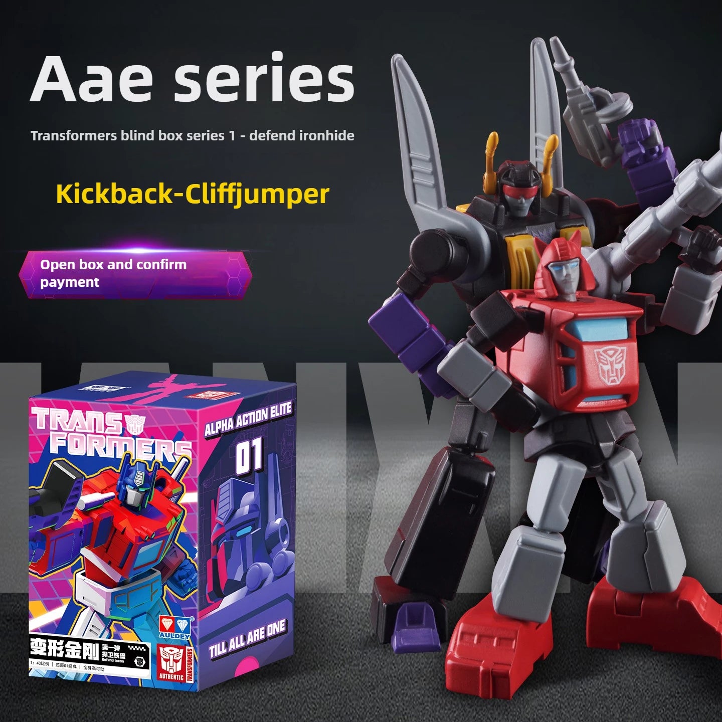 Transformers-Figur Kickback & Cliffjumper — Decepticon-Autobot-Duo Blindbox AAE