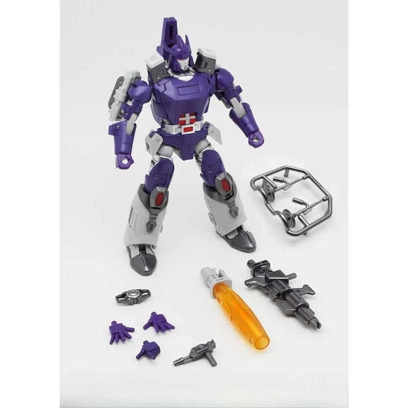 Transformers-Figur Galvatron G1 Goleatron — Violetter Kleinformat-Kanonier mit integriertem Kanonenrohr