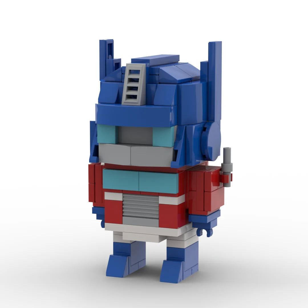 Transformers-Figur Optimus Prime 2.0 Brick – kompakte blau-rote Silhouette