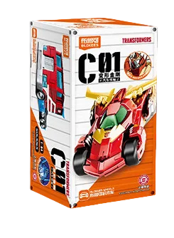 Transformers Mini-Figur Rennwagen – Kompaktes Format mit grüner Visier