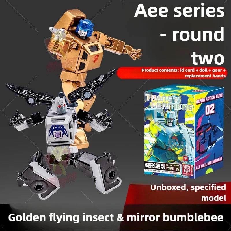 Transformers-Figuren-Duo Goldener Insecticon & Verchromter Bumblebee — AAE-Sonderedition