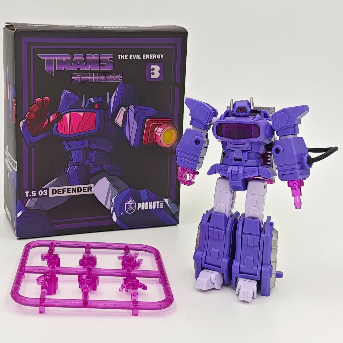 Transformers-Minifigur Shockwave 9cm — Pocket-Sammlerversion