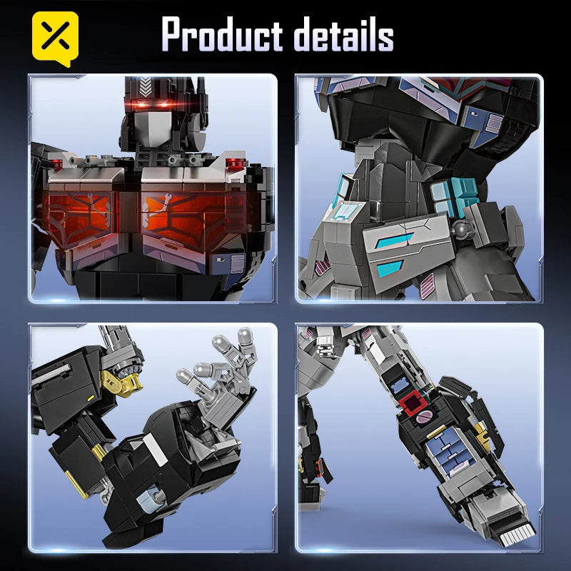 Transformers-Bausteine Nemesis Knight — Dunkler Optimus Prime zum Bauen, 1886 Teile