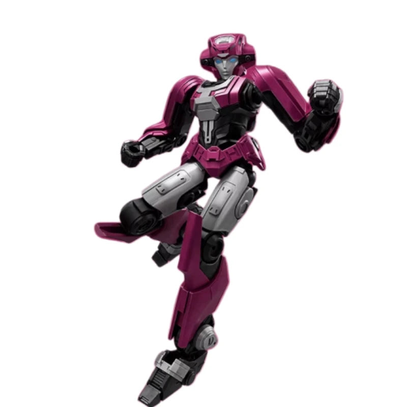 Transformers-Figur Aerial Origin ONE Blitzwing – rosafarbener und weißer Brick, geflügelte Silhouette