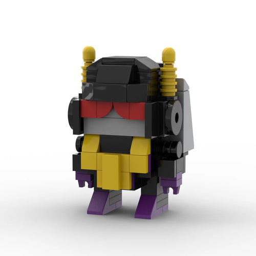 Transformers-Figur Kickback 2.0 – violett-gelbe Brick-Heuschrecke