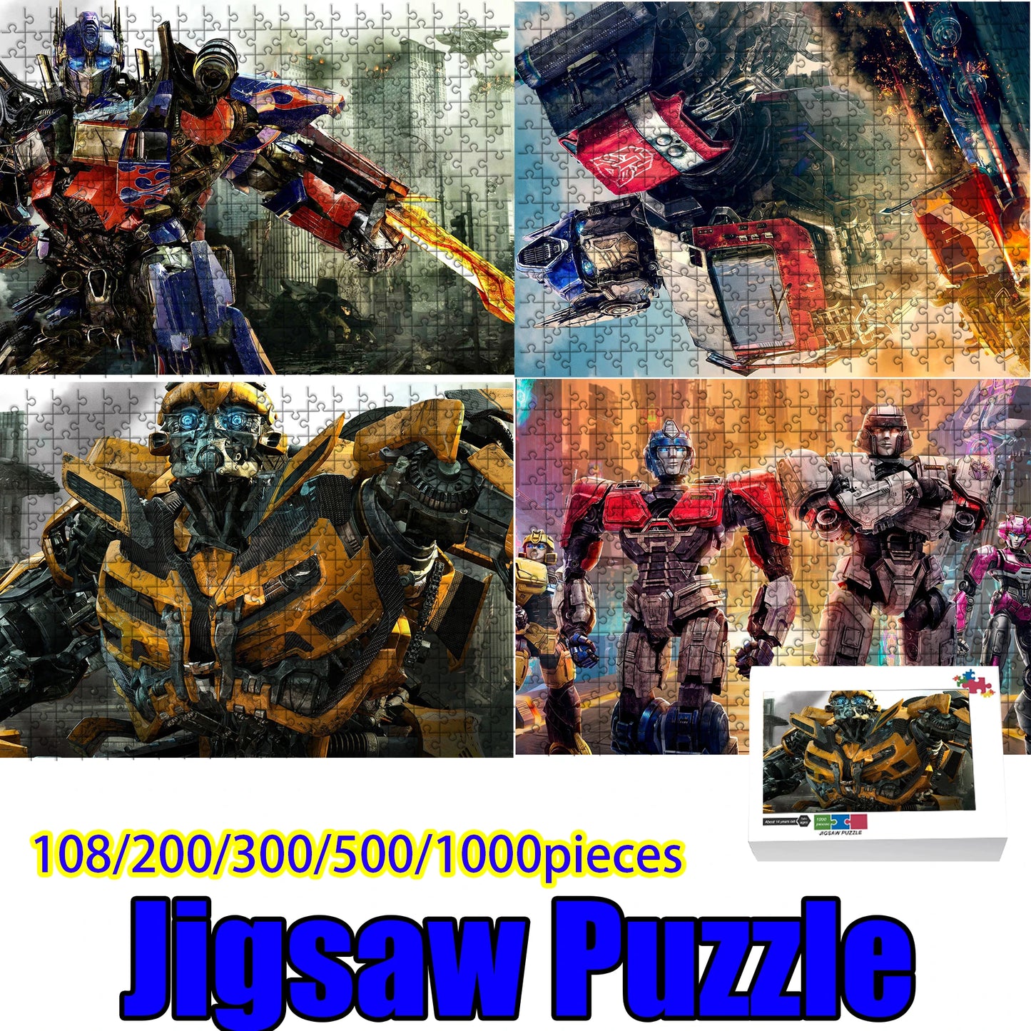 Transformers-Puzzle mit Megatron und Optimus Prime – 1000 Teile