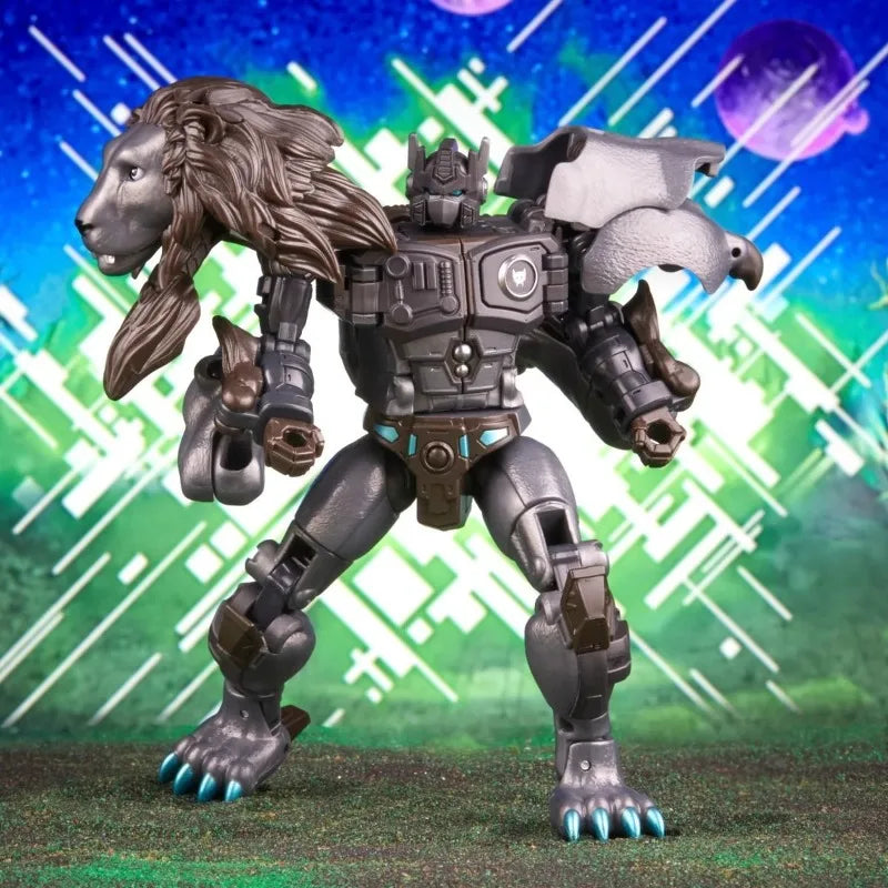Transformers-Figur Leo Prime Nemesis Voyager — Offizielle Hasbro-Maximal-Ausgabe mit brüllendem Löwen