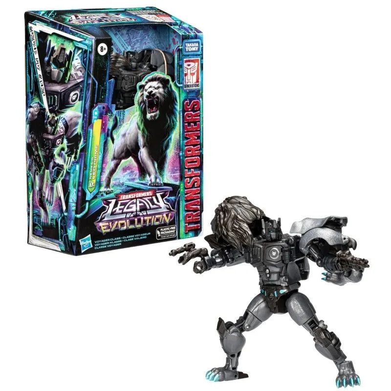 Transformers-Figur Leo Prime Nemesis Voyager — Offizielle Hasbro-Maximal-Ausgabe mit brüllendem Löwen