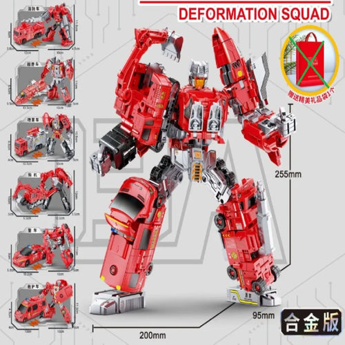 Transformers-Figur Dinoking mit roter Alloy-Truppe — Deformation-Squad-Version ohne Verpackung