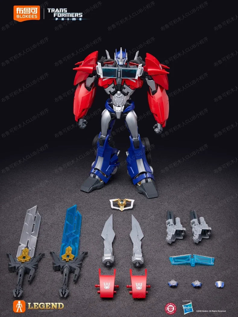 Transformers-Figur Optimus Prime TFP Blokees — Blaues Prime-Montagemodell