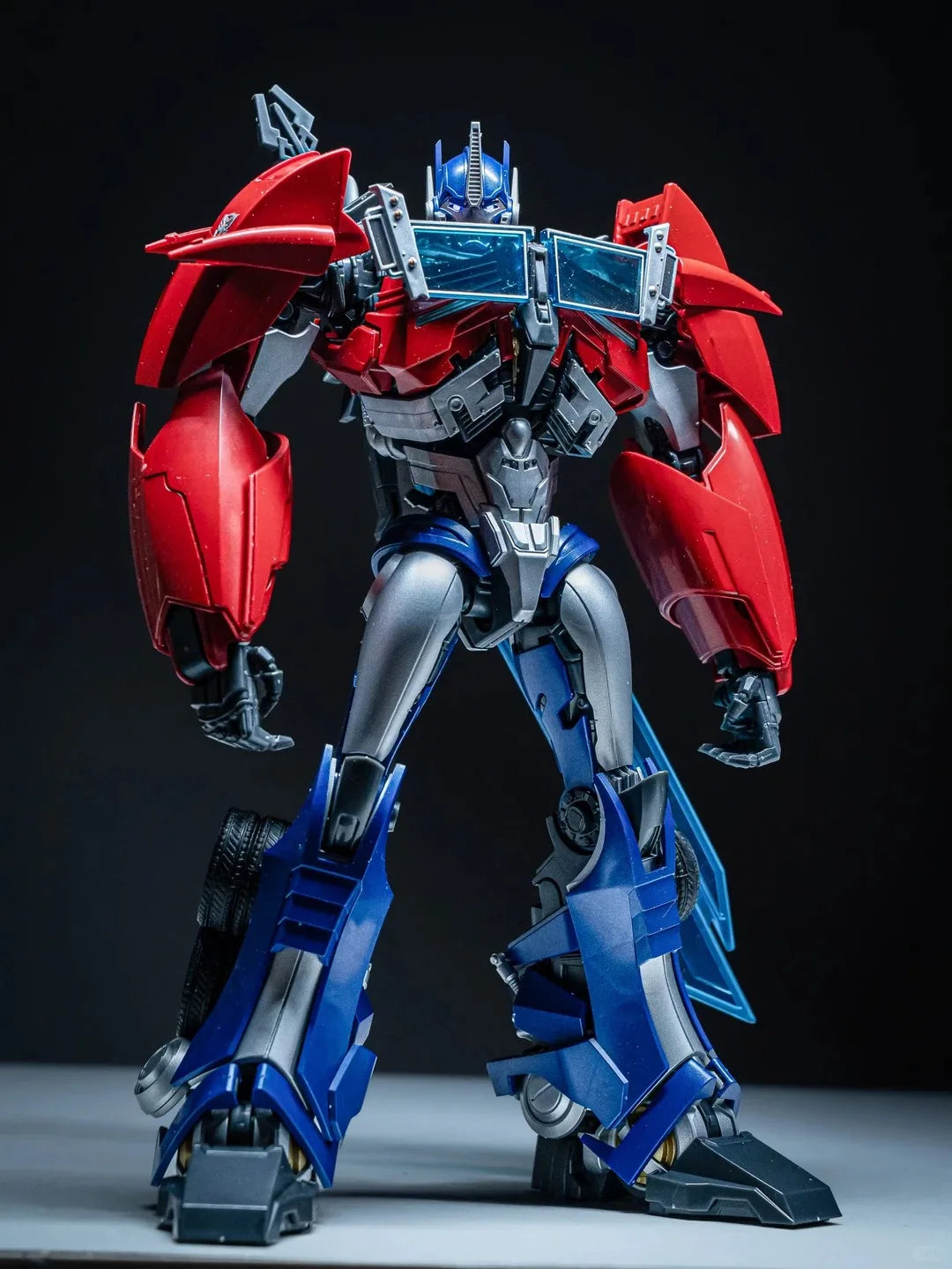 Transformers-Figur Optimus Prime TFP Blokees — Blaues Prime-Montagemodell