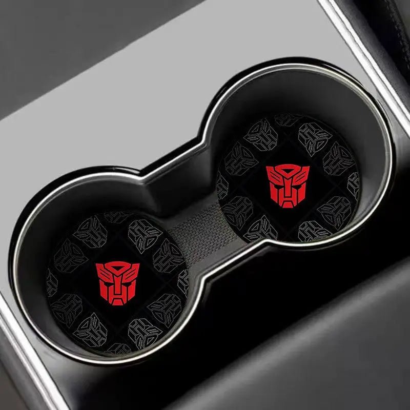 Roter Transformers-Autobot-Getränkehalter – rutschfestes Doppel-Set fürs Auto