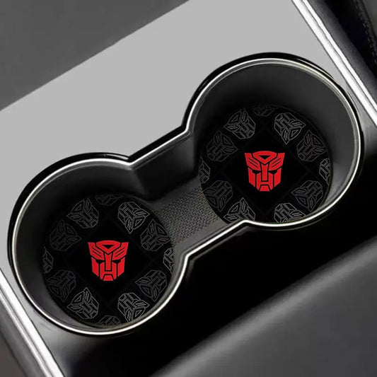 Roter Transformers-Autobot-Getränkehalter – rutschfestes Doppel-Set fürs Auto