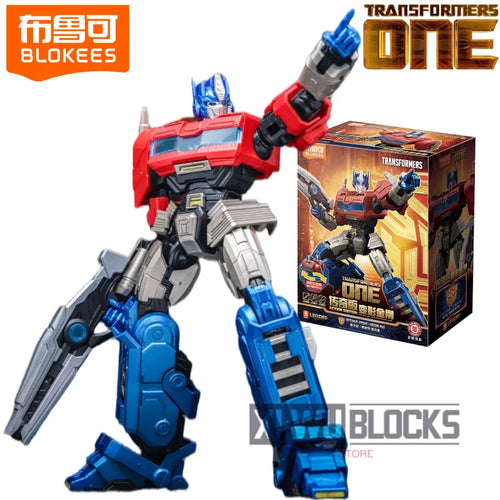 Transformers-Figur Optimus Prime Origin Blokees — Blau-roter Brick im ONE-Edition-Design