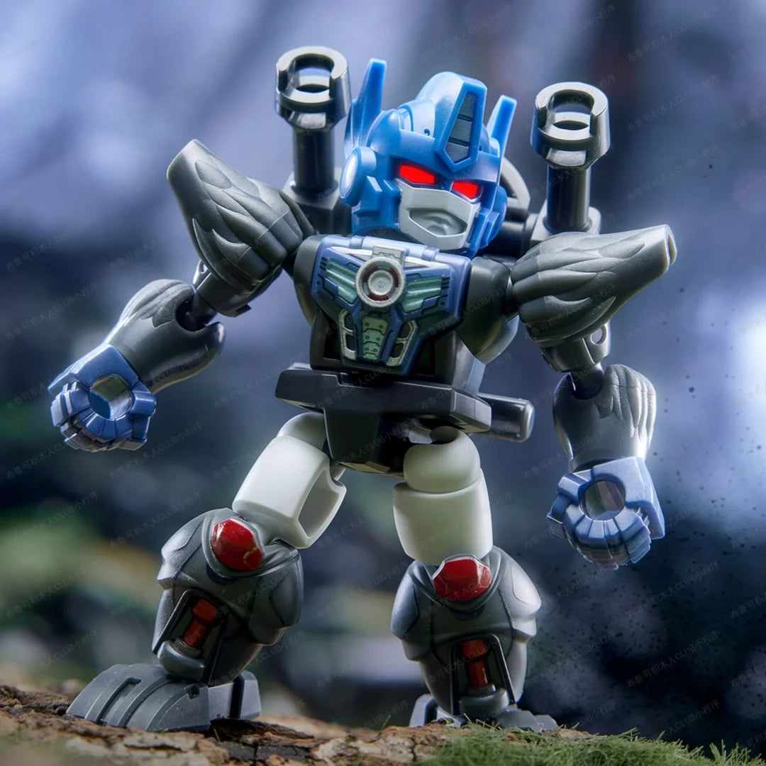 Transformers-Figur Optimus Primal Nummer 1 – grau-roter Roboter mit geballten Fäusten