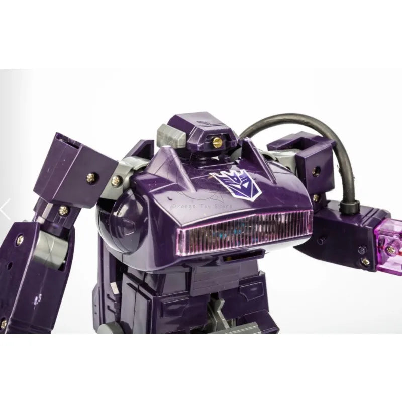 Transformers-Shockwave-Figur G1 84–86 — Neuauflage mit integriertem Gewehr und vollständiger Verpackung