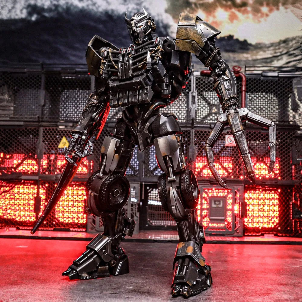 Transformers-Figur Scourge im Großformat 25cm — Leuchtende Legierung, gealterte Version