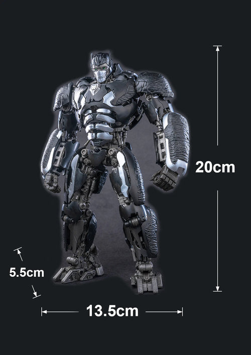 Transformers-Figur Scourge, schwarzes Chrom – Raubtierkrieger mit Vollhelm