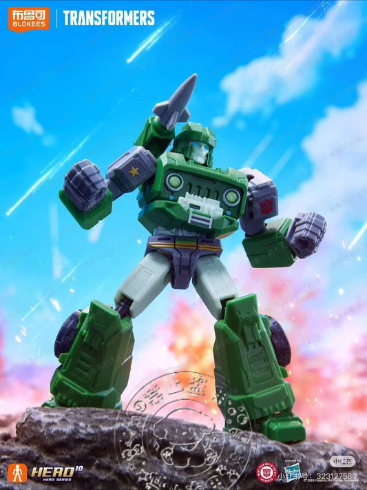 Transformers-Figur Hound in Militärgrün – Blokees Explorer-Edition der Autobots