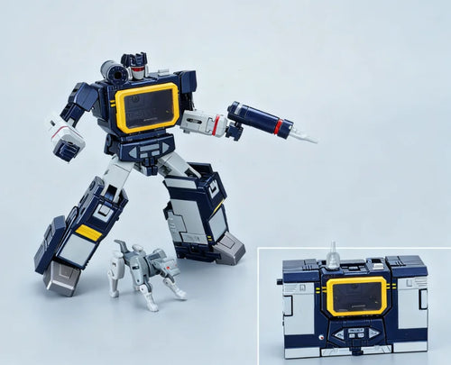 Transformers-Soundwave-Figur Newage H21 — Kleine KO-G1-Version mit integrierter Kassette