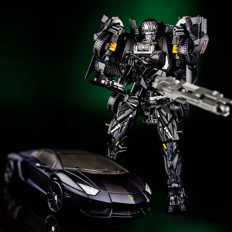 Transformers-Figur Lockdown Aventador — Schwarze Jäger-Silhouette von Lamborghini