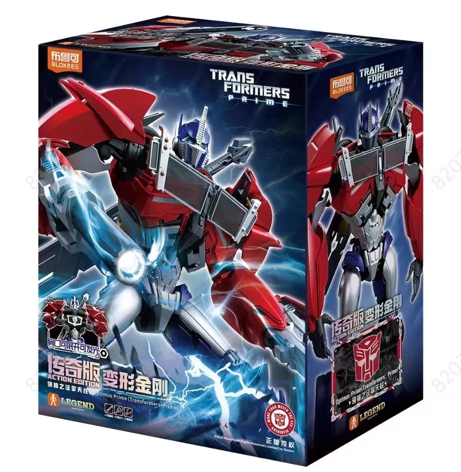 Transformers-Figur Optimus Prime TFP Blokees — Blaues Prime-Montagemodell