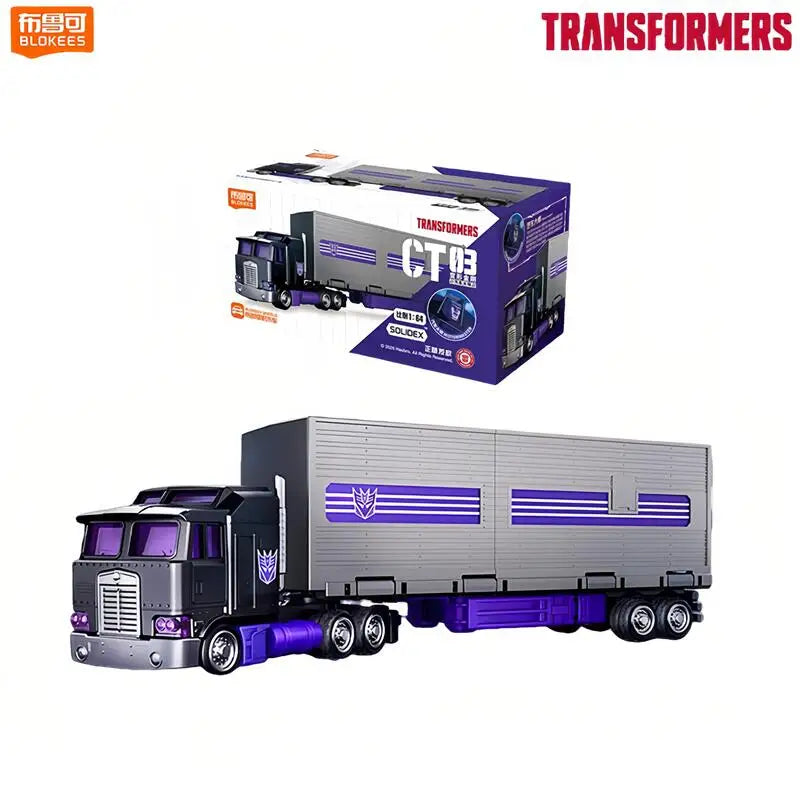 Transformers Motormaster Figur, Anführer der Stunticons – Grauer und schwarzer Brick-Bausatz im Truck-Modus