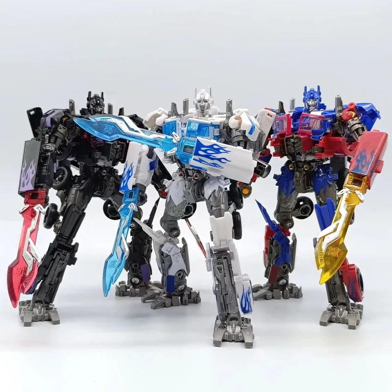 Transformers-Figur Optimus Prime mit türkisfarbenen Flammen – beweglicher TW1022-Truck