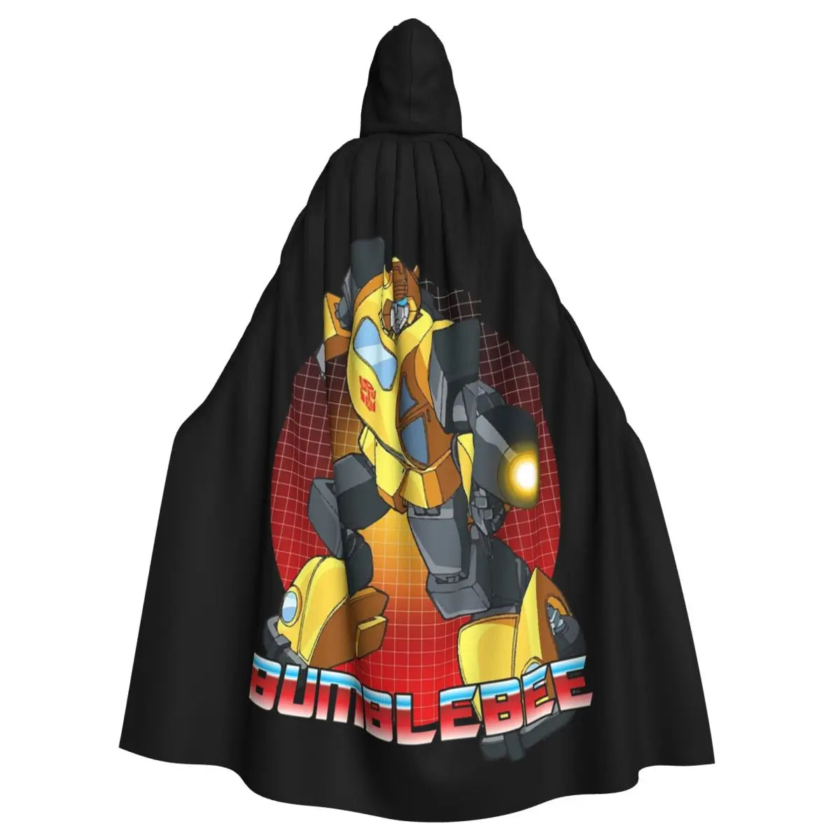 Transformers-Cape Bumblebee — Langes Cosplay-Halloween-Cape mit Kapuze