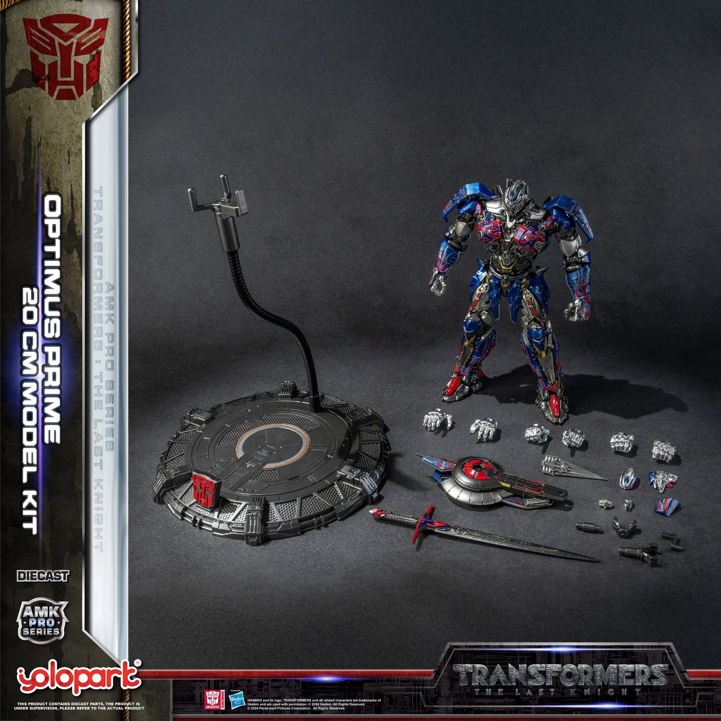 Transformers-Optimus-Prime-Modellbausatz — YOLOPARK-Kit aus The Last Knight, Zusammenbau, 20cm