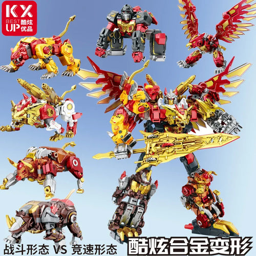 Transformers-Figur Dinoking KX Gold Phoenix — Doppelmodus für Kampf und Geschwindigkeit, ohne Verpackung