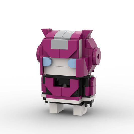 Transformers-Figur Elita-1 Chibi – Kompakter kleiner rosa Brick-Roboter
