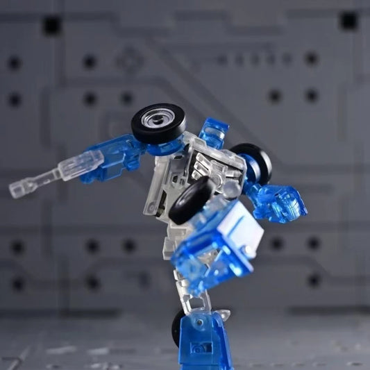 Transformers G1 Mini-Figur Transzulentes Blau — Chromstatue in limitierter Edition
