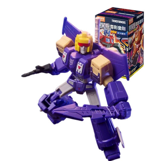 Transformers-Figur Blitzwing – violetter, geduckter Roboter, dreifacher Decepticon-Wandler