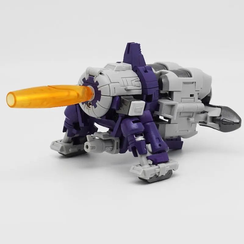 Transformers-Figur Galvatron G1 Goleatron — Violetter Kleinformat-Kanonier mit integriertem Kanonenrohr