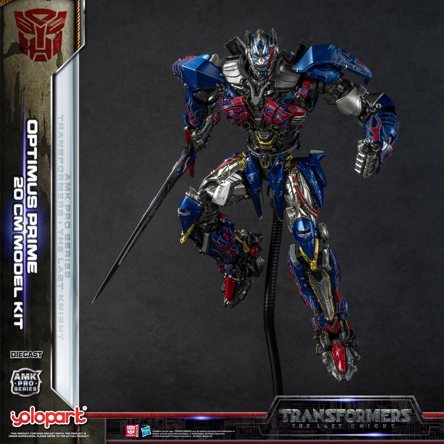 Transformers-Optimus-Prime-Modellbausatz — YOLOPARK-Kit aus The Last Knight, Zusammenbau, 20cm