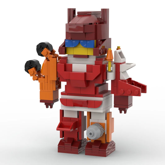 Transformers-Figur Computron – riesiger rot-oranger Brick-Kombinierer