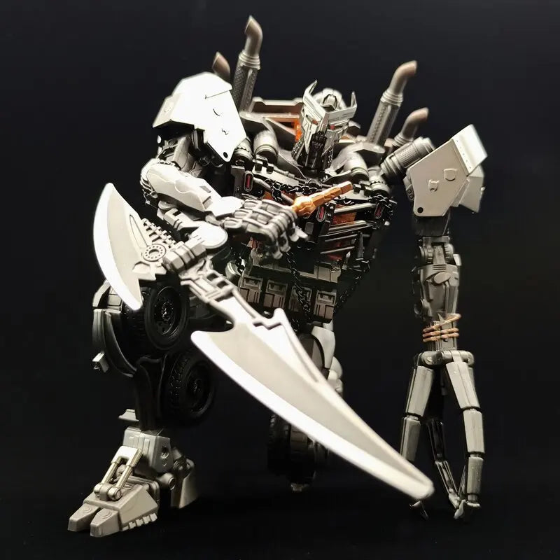 Transformers-Figur Scourge mit Schwert im Mondlicht TW1031 — Verchromter Kampfmodus als Sattelzug