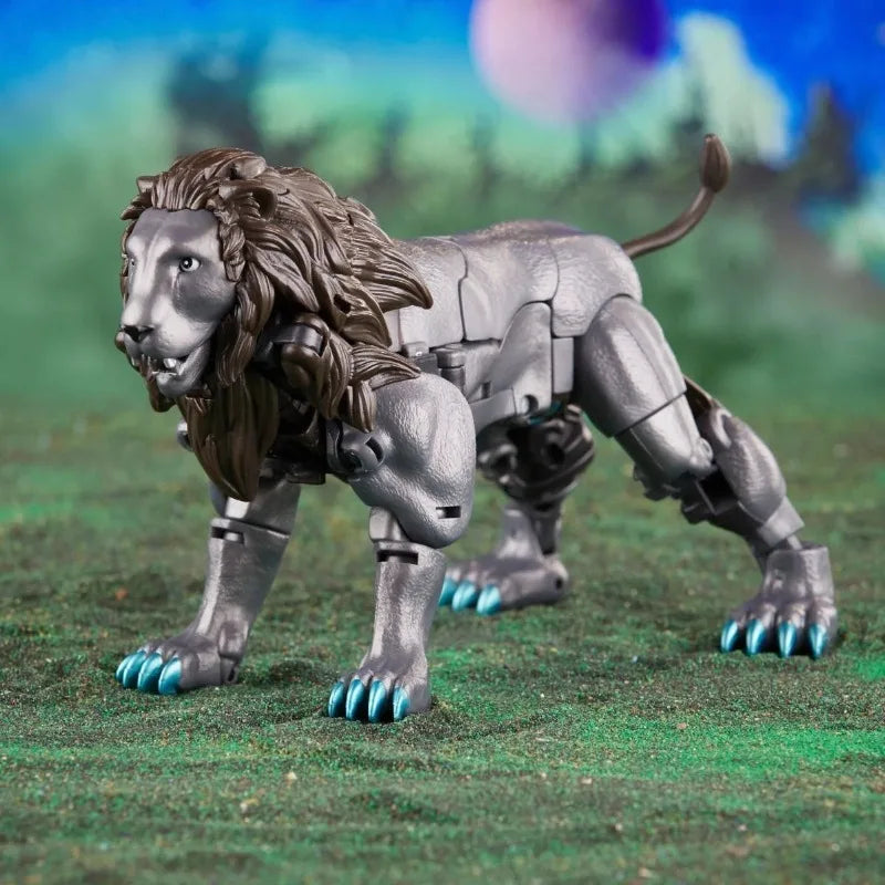 Transformers-Figur Leo Prime Nemesis Voyager — Offizielle Hasbro-Maximal-Ausgabe mit brüllendem Löwen