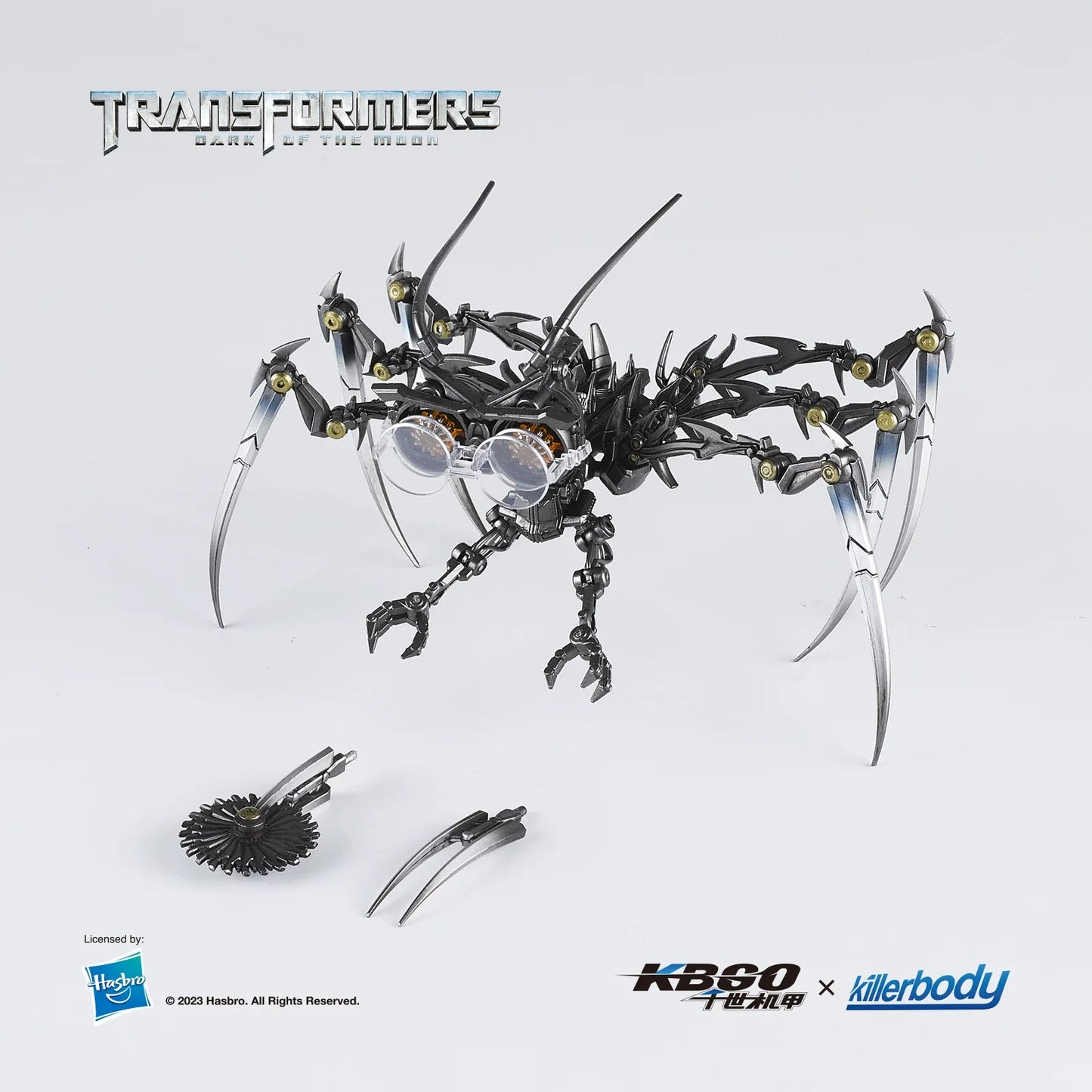 Transformers-Figur einer verchromten Spinnenkreatur – Dark of the Moon Prestige-Edition