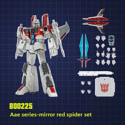 Transformers-Figur Starscream AAE-Spiegel – Shattered-Glass-Universum in Weiß