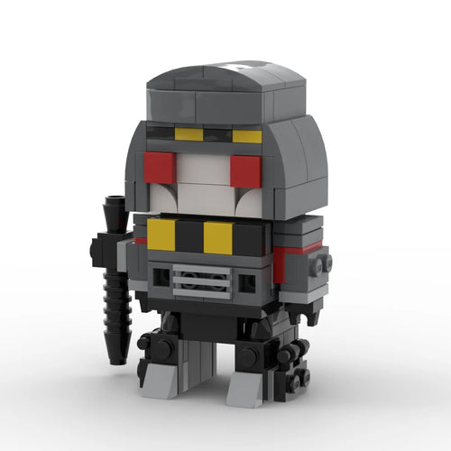 Transformers-Figur Megatron IDW-Minenarbeiter-Version – grauer Brick mit Helm und Bohrer