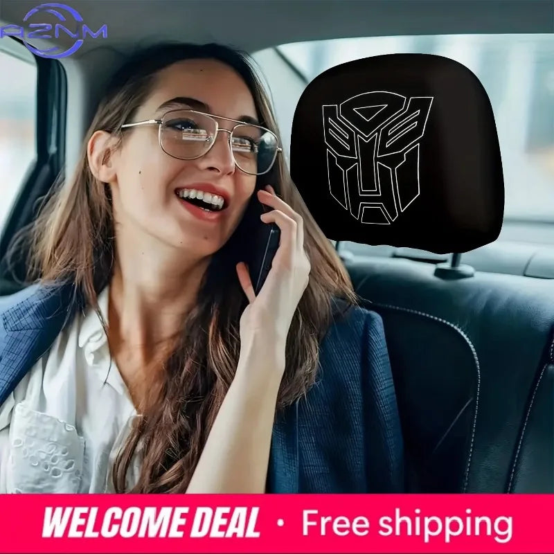 Transformers-Kopfstützenbezug mit Autobot — 2er-Set Sitzschutz fürs Auto