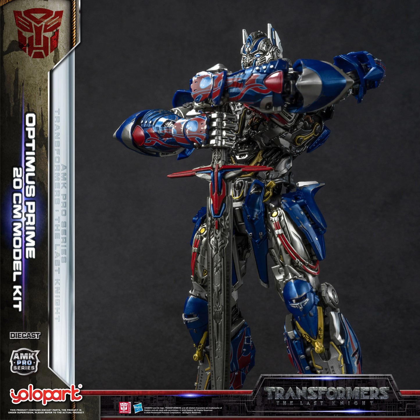 Transformers-Optimus-Prime-Modellbausatz — YOLOPARK-Kit aus The Last Knight, Zusammenbau, 20cm